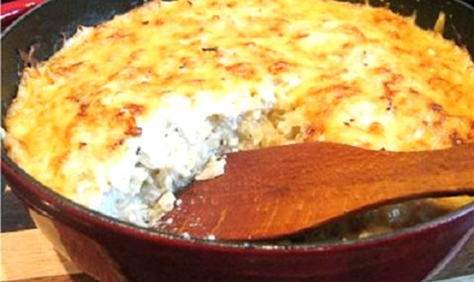 Капустная запеканка с творогом