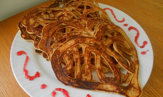 Ажурные блинчики-сердечки