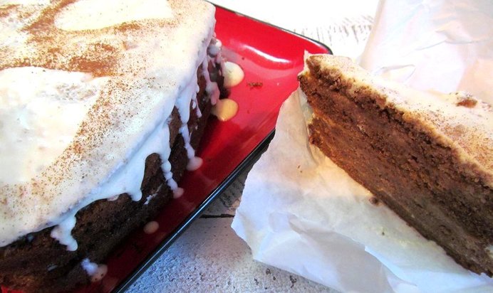 Сметанный торт с какао