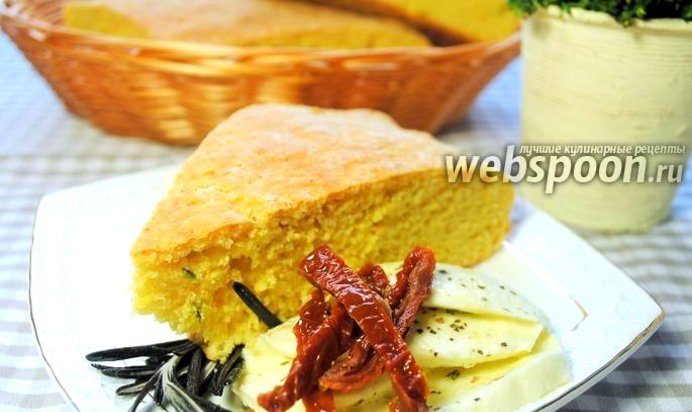 Кукурузный хлеб с зелёным луком