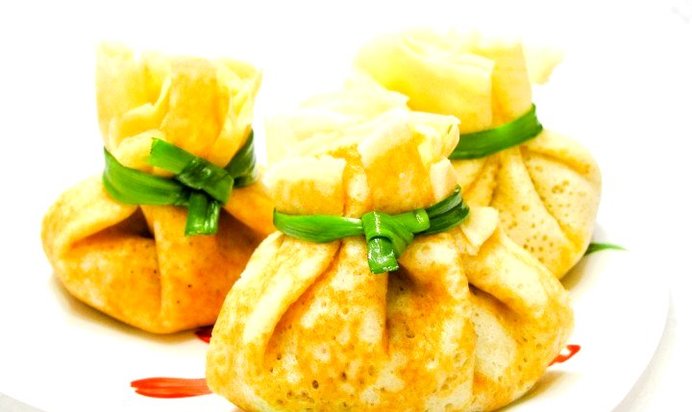 Фаршированные блинчики «Мешочки»