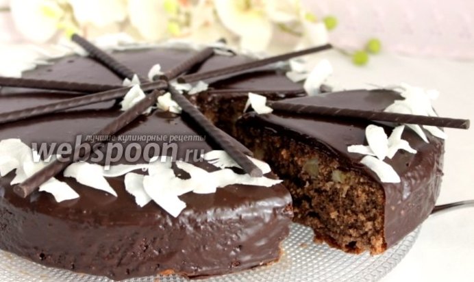 Шоколадно-кокосовый торт