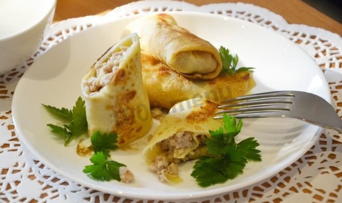 Блины с фаршем