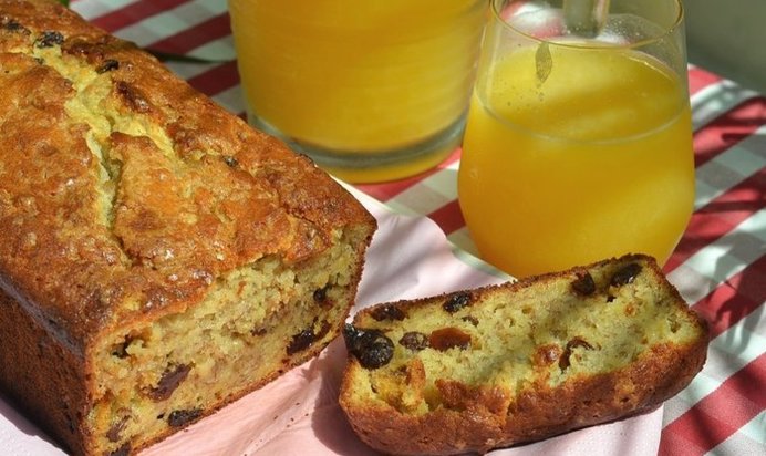 Банановый кекс с изюмом