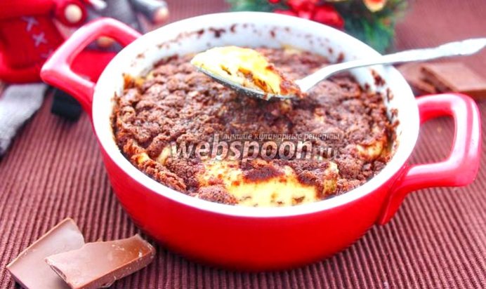 Запеканка творожная с шоколадом