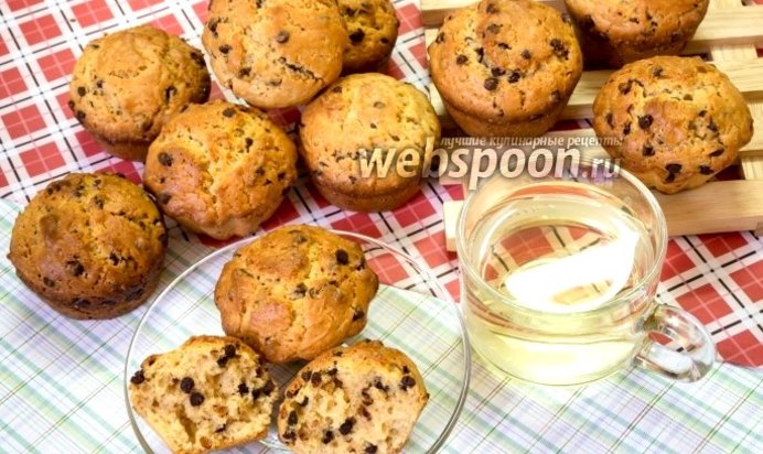 Арахисовые кексы с шоколадом