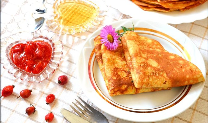 Блины с морковью