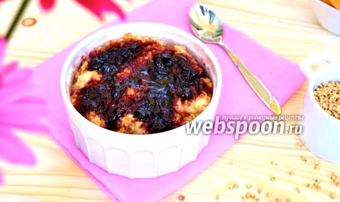 Творожная запеканка с зелёной гречкой