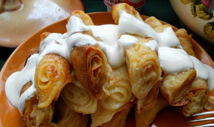 Налистники с творогом (налiснiкi з творагам)