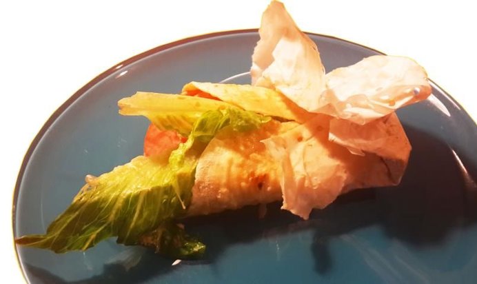 Баранья шейка в сухом блине с корицей