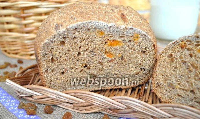 Ржаной хлеб с фруктовыми добавками в хлебопечке