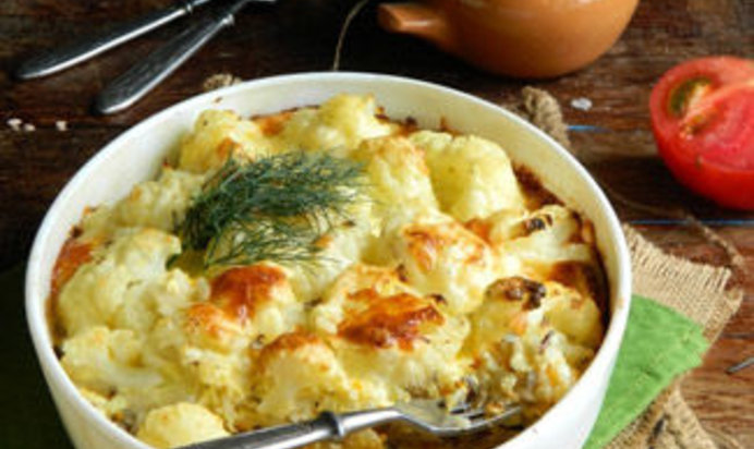 Запеканка из риса и цветной капусты