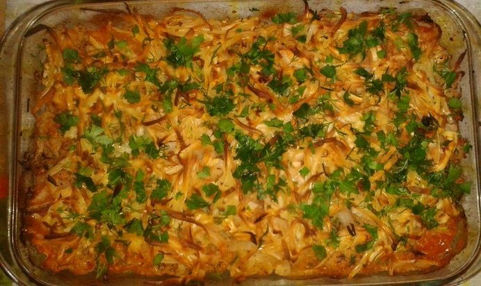 Запеканка из двух видов капусты