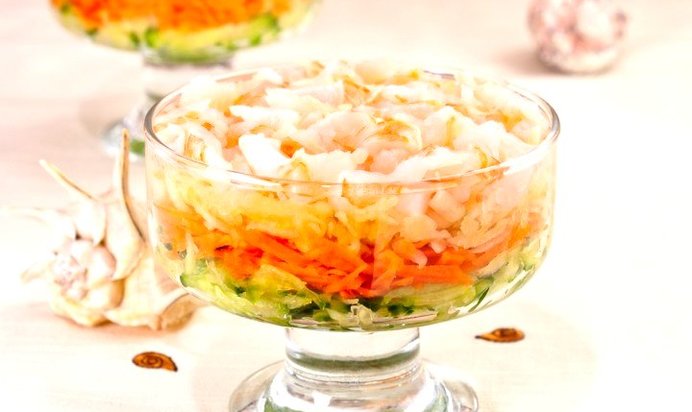 Салат-коктейль с креветками