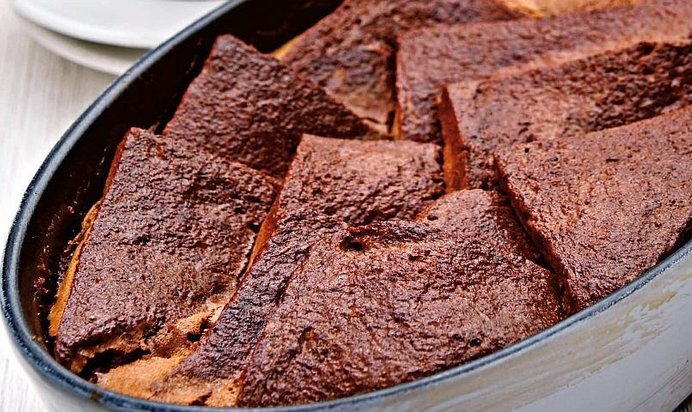 Шоколадный хлебный пудинг