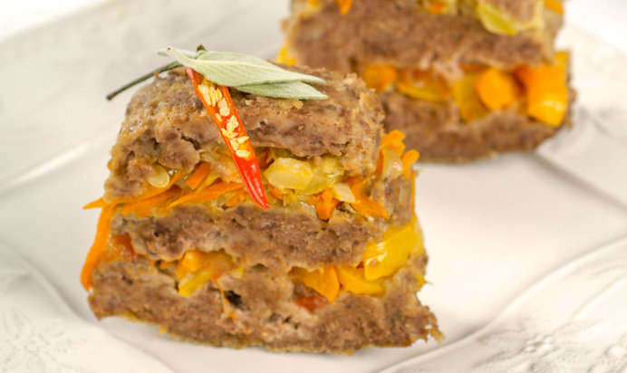 Слоеный мясной хлеб