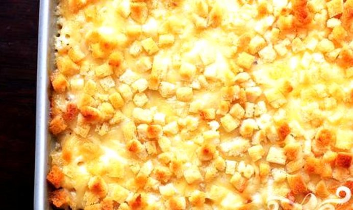 Домашняя запеканка с макаронами и сыром
