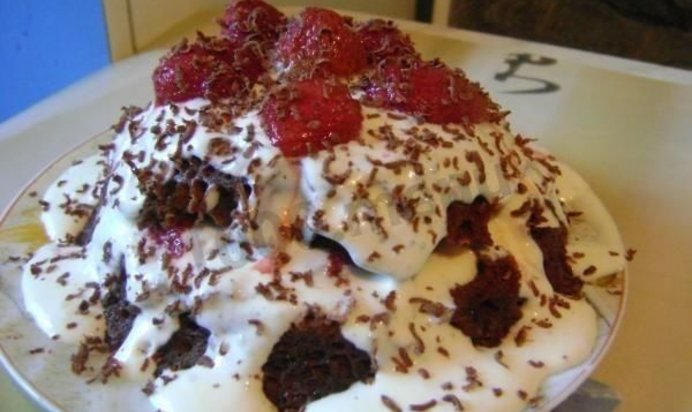 Торт Минутка с какао в микроволновке