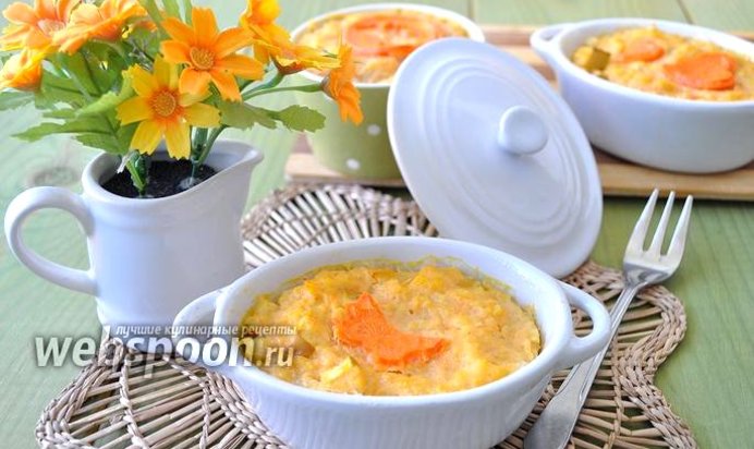 Запеканка из пшена морковного жмыха