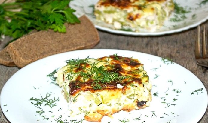 Курица с кабачками в сметане