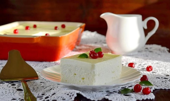 Запеканка творожная двухслойная