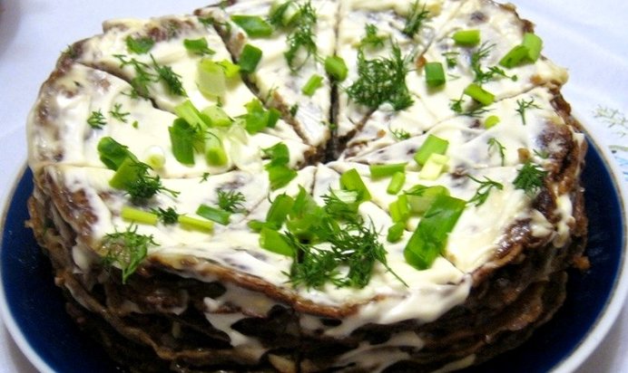 Торт из печени