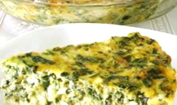 Творожная запеканка с сыром и зеленью