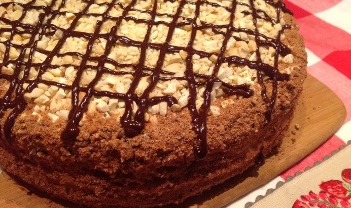 Медовый заварной торт