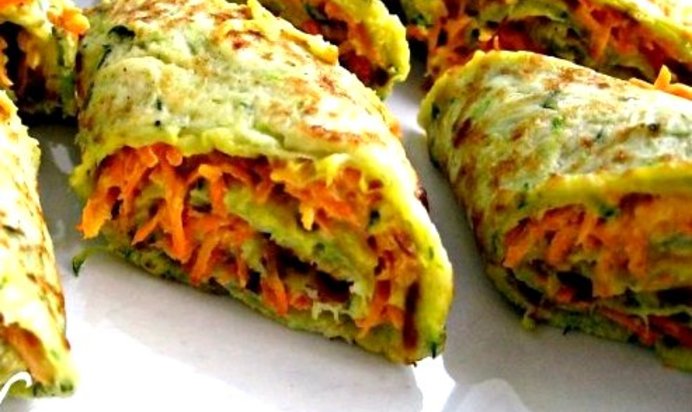 Кабачковые блинчики с начинкой