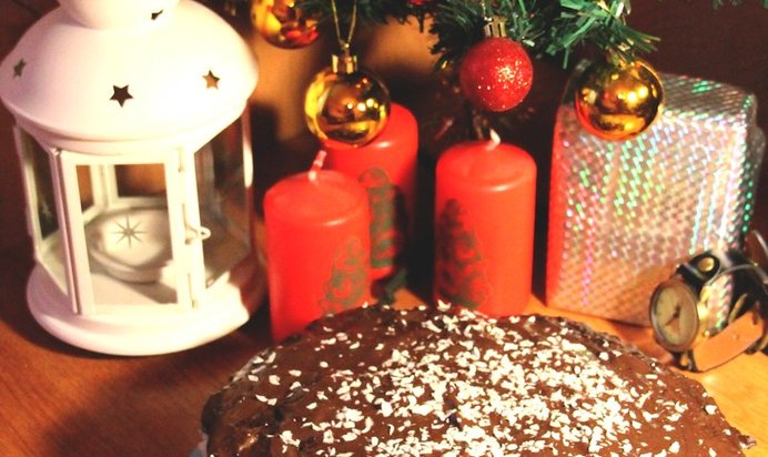 Торт «Баунти» в шоколадной глазури