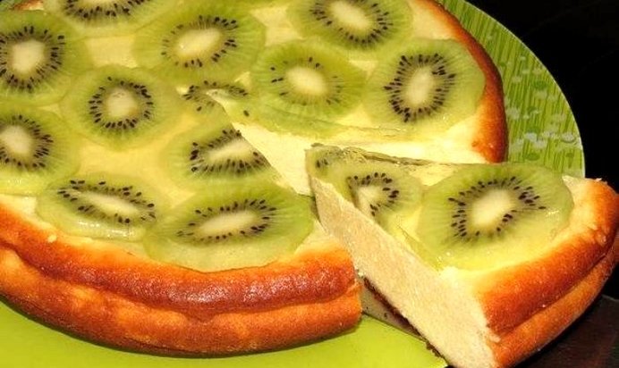 Творожная запеканка с киви