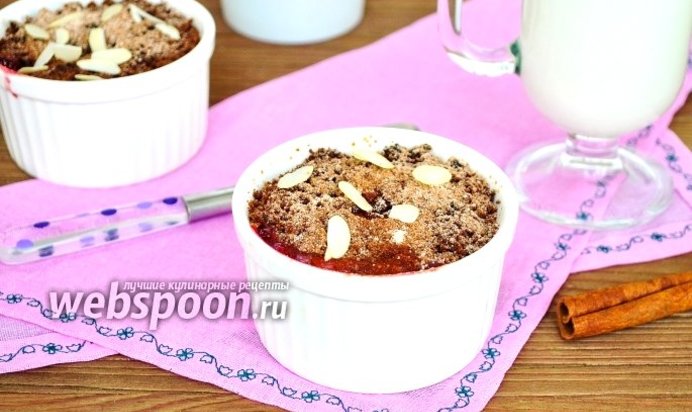 Творожная запеканка с шоколадным штрейзелем