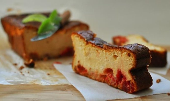 Творожная запеканка с белым шоколадом