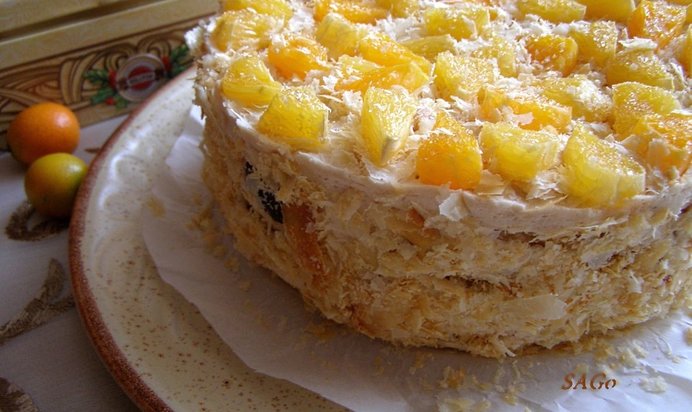 Слоеный торт Фруктовое удовольствие