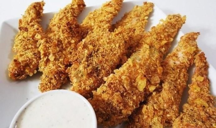 Куриная грудка в овсянке