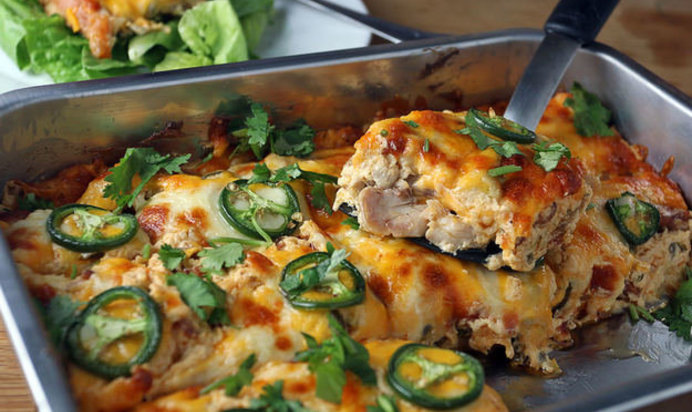 Куриная запеканка с перцем халапеньо