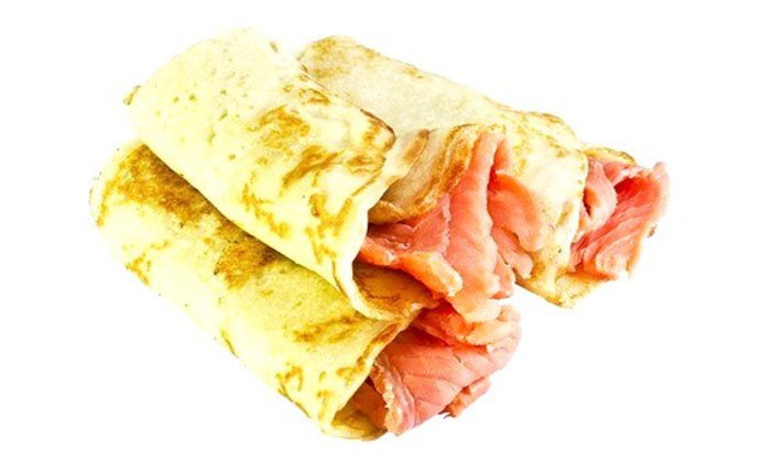 Блинчики с лососем