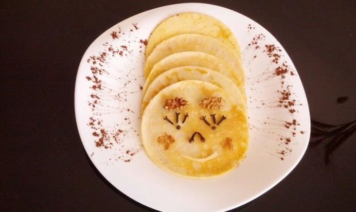 Пряные блины гусеница