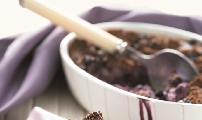 Хлебная запеканка с черникой