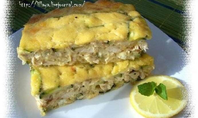 Запеканка с курицей и цуккини