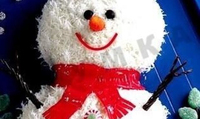 Торт Снеговик