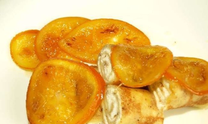 Блинчики с апельсинами