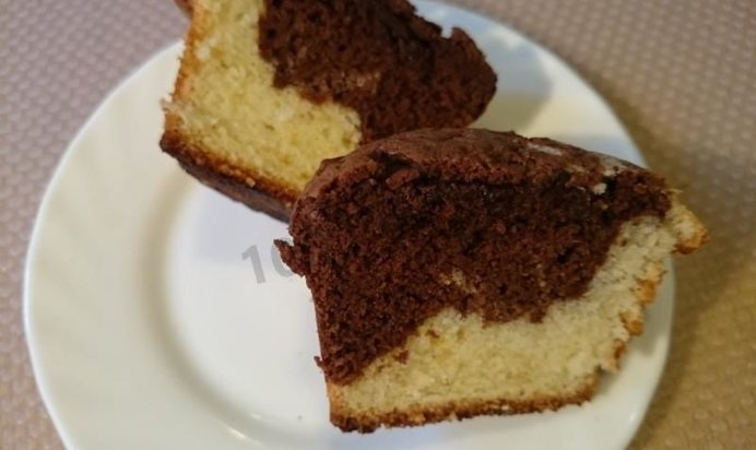 Мраморные кексы с шоколадом