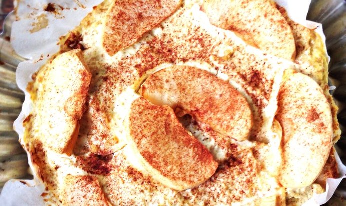 Низкокаллорийная творожно-яблочная запеканка