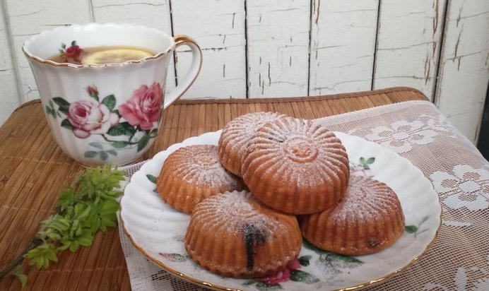 Кексики с черникой