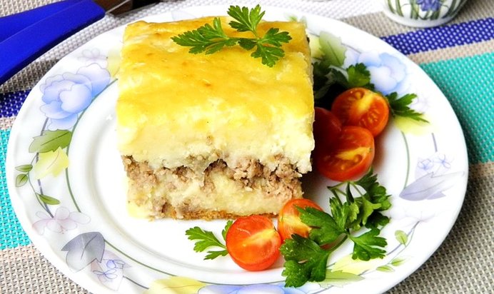 Картофельная запеканка с фаршем