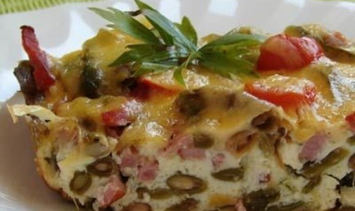 Запеканка из стручковой фасоли