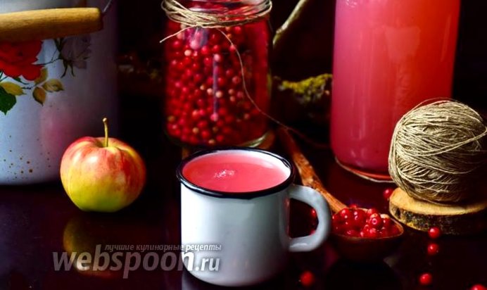 Кисель бруснично-яблочный