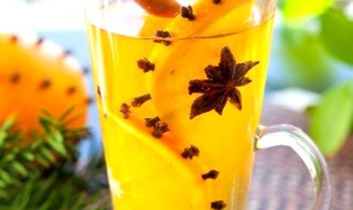 Глинтвейн из белого вина с цитрусовым ароматом