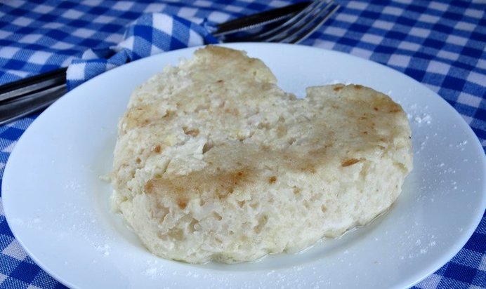 Творожная запеканка с рисом и фруктами на пару